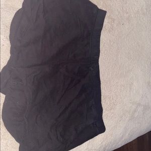 black shorts